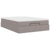 vidaXL Ottoman bed met matras 140x190cm stof taupe