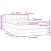 vidaXL Boxspring met matras fluweel donkerblauw 140x210 cm