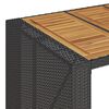 vidaXL 5-delige Tuinbarset met kussens poly rattan zwart