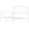 vidaXL Bedframe met hoofd- en voeteneinde&nbsp;metaal wit 100x190 cm