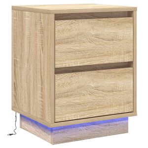 vidaXL Nachtkastje Sonoma Eiken 39 x 34,5 x 50 cm Bewerkt hout