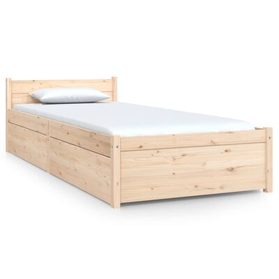 vidaXL Bedframe met lades 75x190 cm