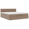 vidaXL Ottoman bed met matras 160x200cm kunstleer cappuccinokleurig