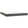 vidaXL Pocketveringmatras medium 160x220x20 cm fluweel donkergrijs
