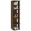 vidaXL Schoenenrek 27,5x27x102 cm bewerkt hout bruin eikenkleur