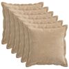vidaXL Kussensloop 6 st HOUTEN Taupe 35 x 35 cm Chenille Stof
