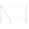 vidaXL Hek met Paal Zilver 1,6 x 10 m Staal