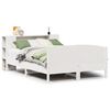 vidaXL Bed met boekenkast zonder matras grenenhout wit 140x200 cm