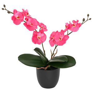 vidaXL Kunstorchidee Plant Rood 36 x 10 x 30 cm Stof, PE en PEVA