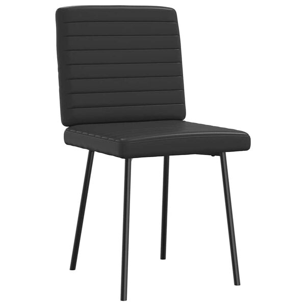 vidaXL Eetkamerstoelen 2 st kunstleer zwart