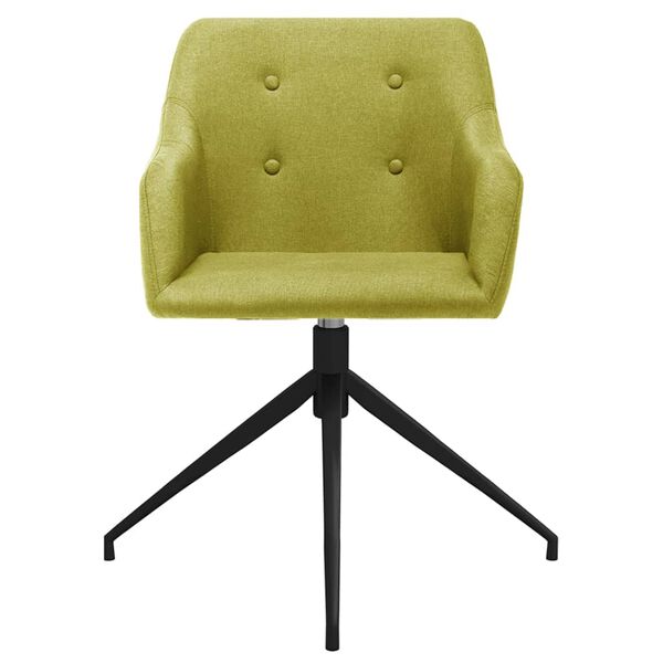 vidaXL Eetkamerstoelen draaibaar 2 st stof groen