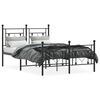 vidaXL Bedframe met hoofd- en voeteneinde metaal zwart 120x190 cm