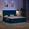 vidaXL Ottoman bed met matrassen en LED's 160x200cm fluweel