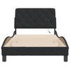 vidaXL Bedframe met LED zonder matras fluweel zwart 100x200 cm
