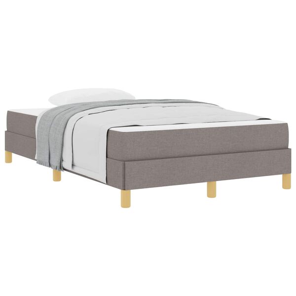 vidaXL Boxspringbed met matras Taupe 120 x 190 cm Stof