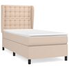 vidaXL Boxspring met matras kunstleer cappuccinokleurig 100x200 cm