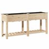 vidaXL Tuin Bloempot Beige 161 x 43 x 76,5 cm Massief Vurenhout