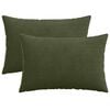 vidaXL Kussensloop 2 st HEERLEN Groen 30 x 50 cm corduroy