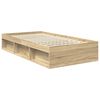 vidaXL Bedframe met hoofdeinde Sonoma 100 x 200 cm Bewerkt hout