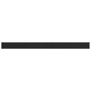 vidaXL Raamsokkel Zwart met houten nerf 160 x 10 x 4,5 cm PVC