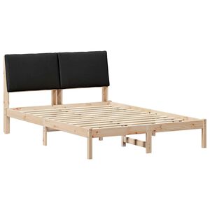 vidaXL Bedframe Bruin en zwart 150 x 200 cm Massief grenenhout
