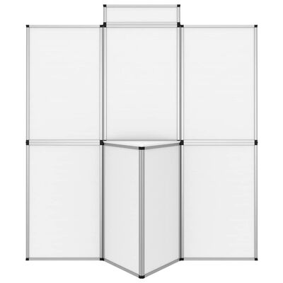 vidaXL Promotiewand met 8 panelen en tafel inklapbaar 181x200 cm wit