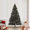 vidaXL Kunstmatig Voorverlicht Kerstboom met 300 LED Zwart 240 cm PVC