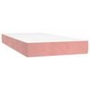 vidaXL Boxspring met matras en LED fluweel roze 90x200 cm
