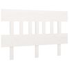 vidaXL Hoofdbord 203,5x3x81 cm massief grenenhout wit