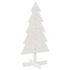 vidaXL Kerstdecoratie kerstboom 100 cm massief grenenhout wit