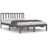 vidaXL Bedframe massief grenenhout grijs 180x200 cm