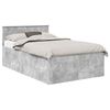 vidaXL Bedframe met hoofdeinde Beton Grijs 120 x 190 cm Bewerkt hout