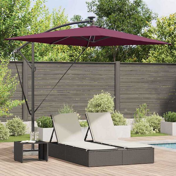 vidaXL Parasol Bordeaux Rood 294 x 200 x 270 cm Polyester en Aluminium
