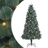 vidaXL Kunstkerstboom met ballenset, voorverlicht Groen 240 cm PET
