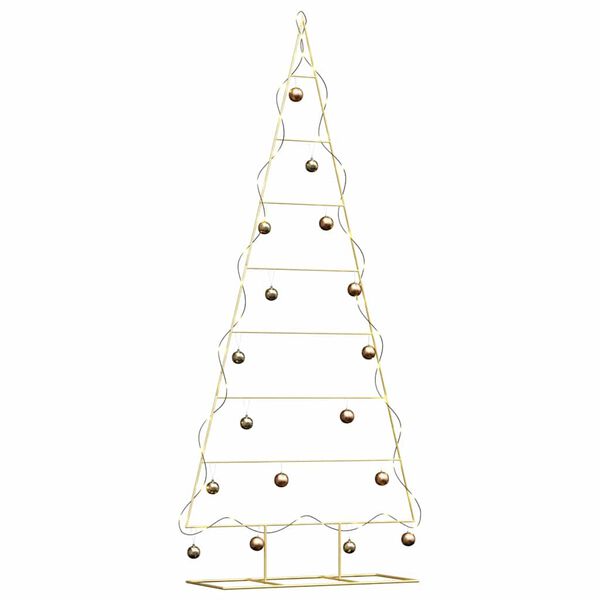 vidaXL Metalen kerstboom met standaard Goud 211 cm Poedergecoat staal