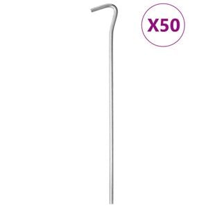 vidaXL Tentharingen 50 st &Oslash;5 mm 23 cm gegalvaniseerd staal
