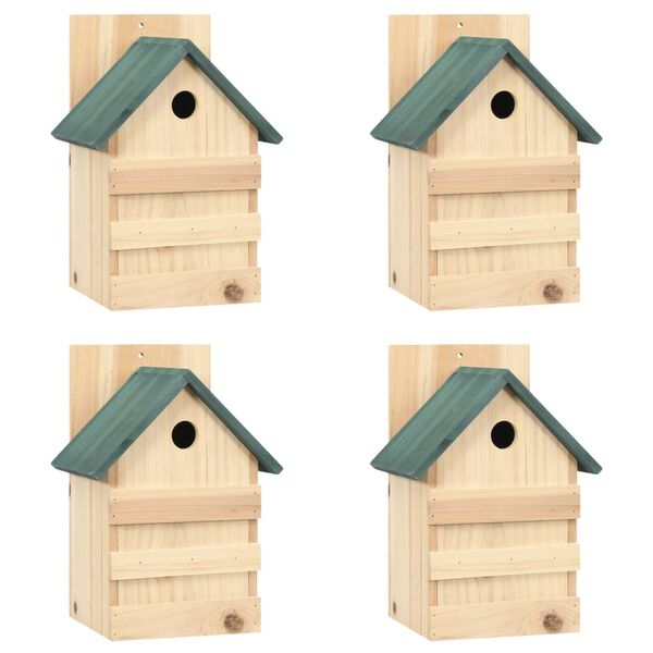 vidaXL Vogelhuisjes 4 st 23x19x33 cm vurenhout