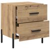 vidaXL Nachtkastje 2 pcs Artisan Eiken 40 x 35 x 47,5 cm Bewerkt hout