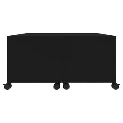 vidaXL Salontafel 75x75x38 cm spaanplaat zwart