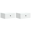 vidaXL Wandbeugel Bedkast 2 st Wit 49 x 34,5 x 20 cm Bewerkt hout