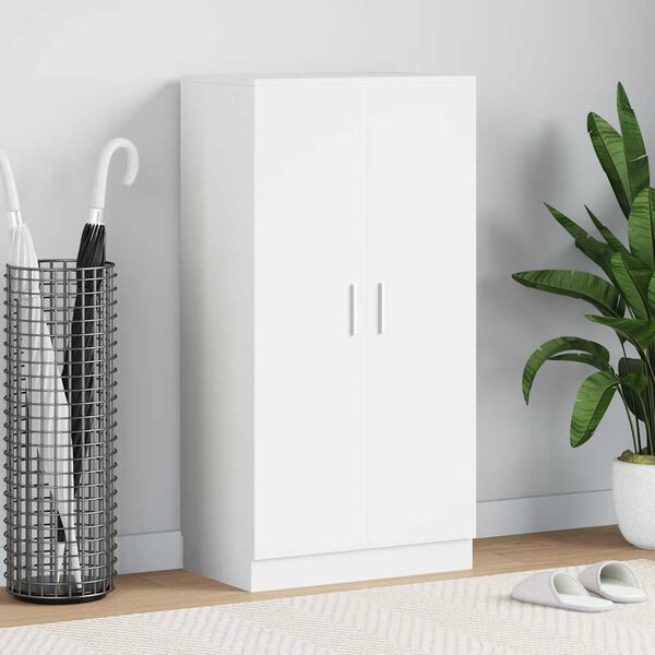 vidaXL Schoenenkast met 7 schappen wit