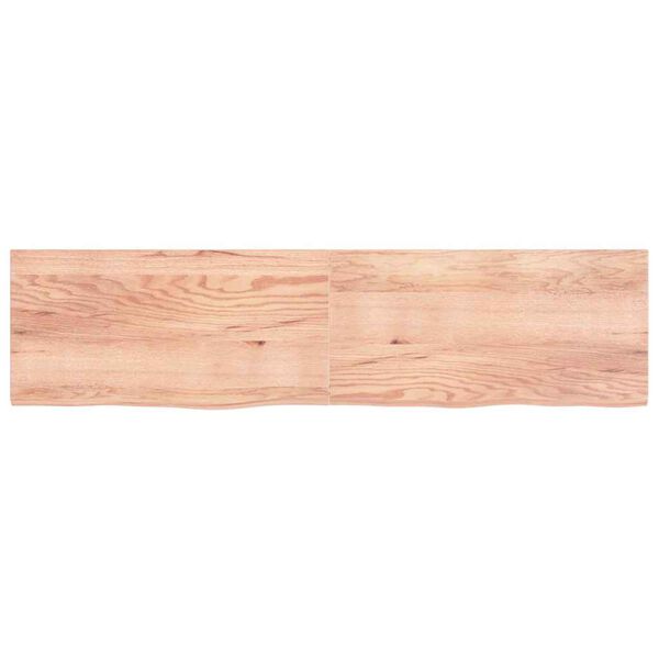 vidaXL Tafelblad 200x50x(2-4)cm behandeld massief eikenhout lichtbruin