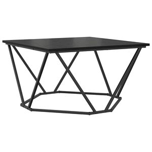 vidaXL Salontafel Zwart Eiken 80 x 80 x 45 cm Engineered hout en staal