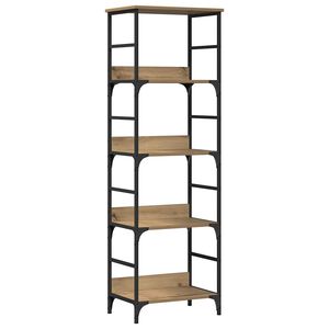 vidaXL Boekenrek 50x33x153 cm bewerkt hout artisanaal eikenkleurig