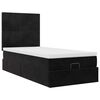 vidaXL Ottoman bed met matrassen en LED's 100x200cm fluweel zwart