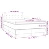 vidaXL Boxspring met matras stof donkerbruin 120x200 cm