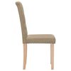 vidaXL Eetkamerstoelen 6 st stof taupe