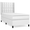 vidaXL Boxspring met matras kunstleer wit 90x190 cm