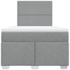 vidaXL Boxspring met matras stof lichtgrijs 120x200 cm
