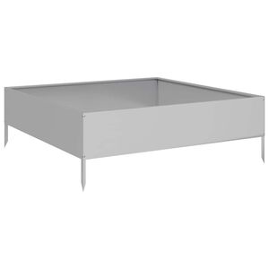 vidaXL Plantenbak verhoogd 100x100x33,5 cm gegalvaniseerd staal